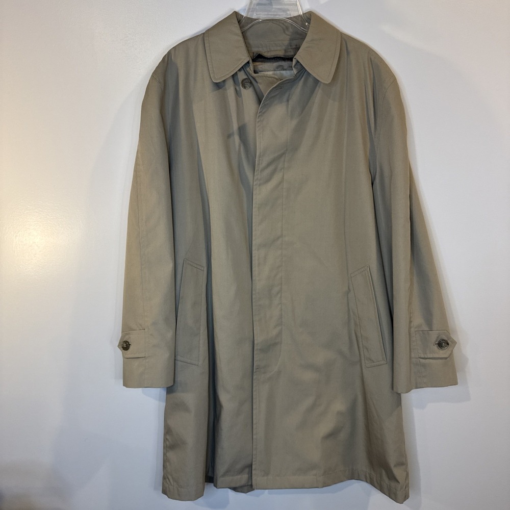Vintage London Fog Towne Trench Coat Mens‎ 40R Winter Zip Out Lining 38Long